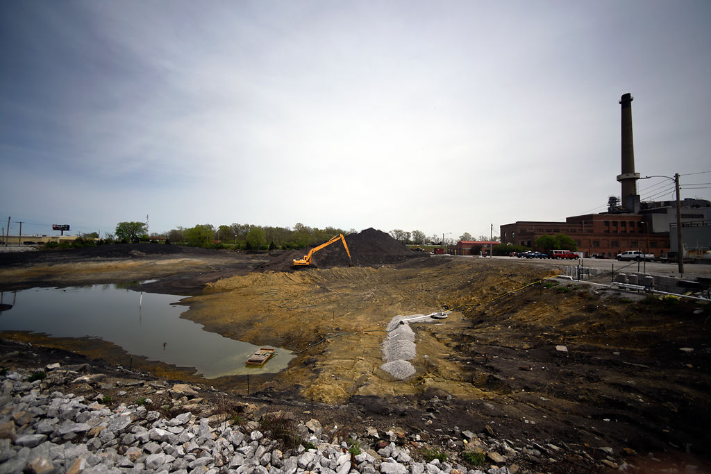 More than a half million cubic feet of coal ash remains between More’s Lake and the Columbia Municipal Power Plant